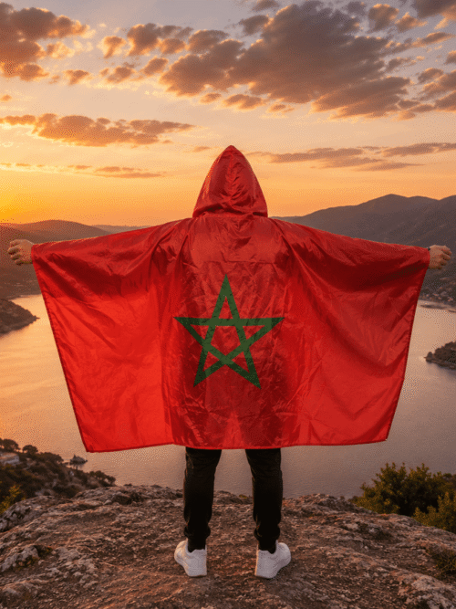 Wearable Flag Cape - Morocco